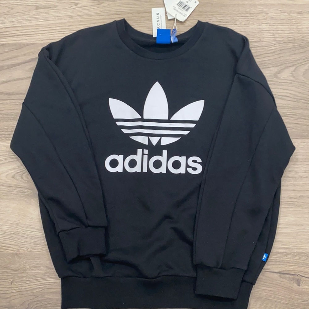 Black and White Adidas Crew Neck (brand new)